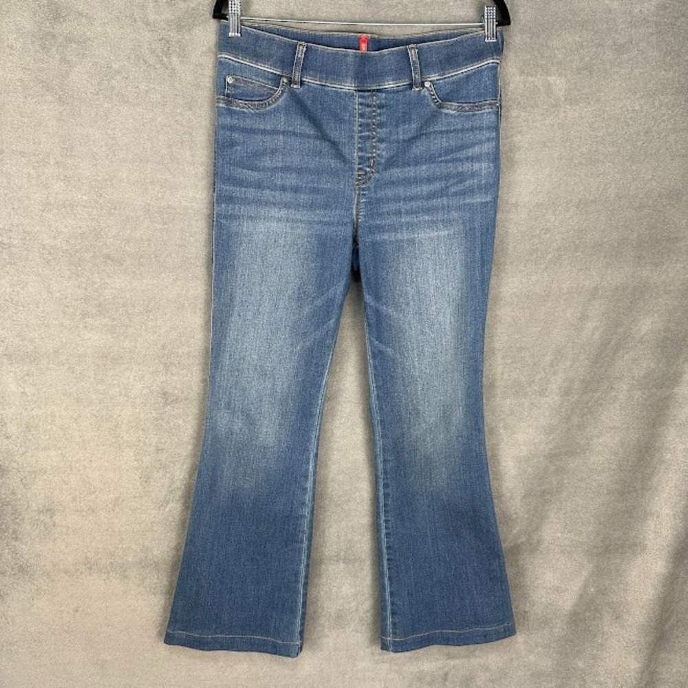 Spanx Jeans Womens Large Vintage Indigo EveryWear Flare Pullon Stretch High Rise